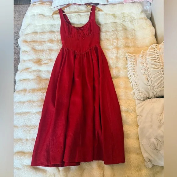 Reformation Red Midi Dress - Picture 8 of 15